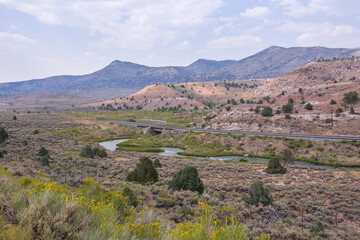 Тypical Utah landscape in a non-urban countryside area