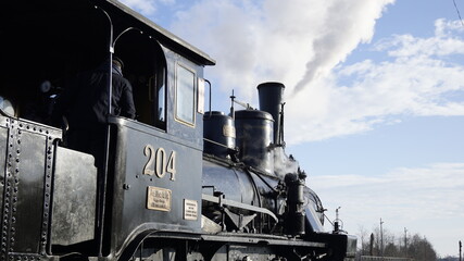 steam train in the countryside