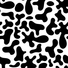 Fototapeta na wymiar Irregular blob, seamless pattern of abstract organic shapes. Abstract irregular random blobs. Simple liquid amorphous splodge. Trendy minimal designs for presentations, banners, posters and flyers.