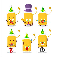 Cartoon character of sauce with various circus shows