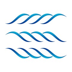 Water wave Logo Template vector