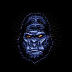 gorilla face artwork