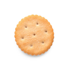Tasty cracker on white background