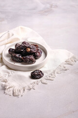Ajwa dates or Kurma Ajwa. Special fruit of Arabic.