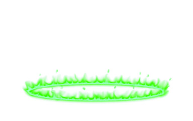 Green fire magic circle effect