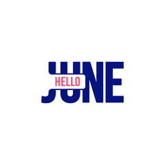 hello june typography design template