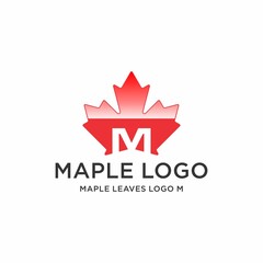 Letter M Maple Canadian Logo Any Industry