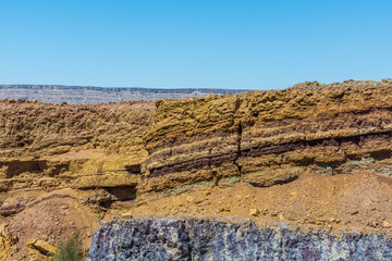 Ramon Crater colors Harem colors, geological sections of the earth's condenser and ancient...