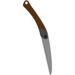Camping pocket knife vector icon isolated on white