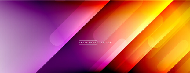Dynamic lines abstract background. 3D shadow effects and fluid gradients. Modern overlapping forms