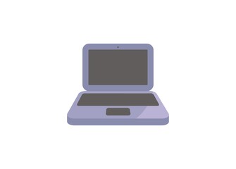 Laptop unit. Simple flat illustration