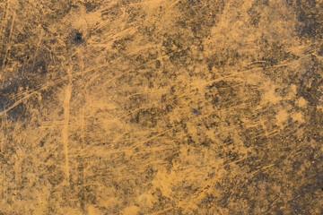 Heavily soiled backdrop surface. Color - Apache, Hue Yellow.