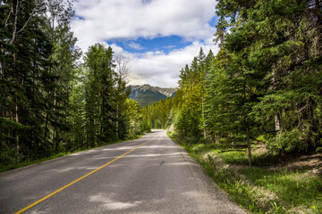 road in the mountains  Banff , Alberta, Canada