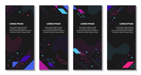 Abstract and Modern X Banner Design Set