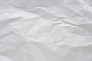 White crumpled paper texture background.	