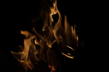 fire on black background