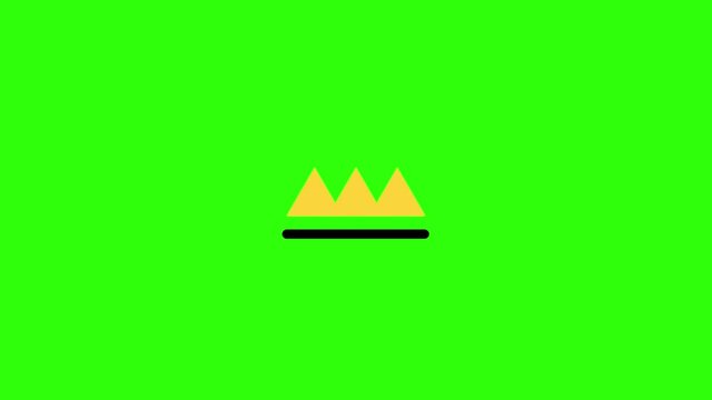 3 rectangles and line shape animation on green screen