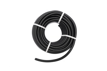 Insulating corrugated hose isolated on the white background.