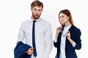 business colleagues entrepreneur finance office professionals light background