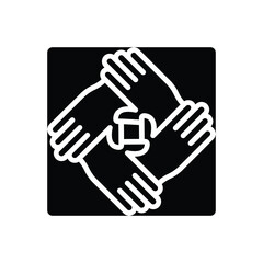 Black solid icon for with