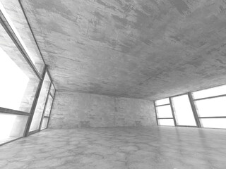 Abstract architecture interior background. Empty concrete room