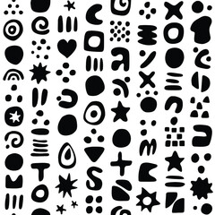 Fototapeta premium abstract signs - seamless graphic pattern , design element