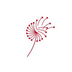 Dandelion flower logo design template