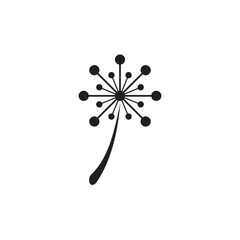 Dandelion flower logo design template