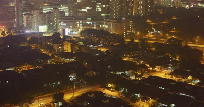 Time Lapse of Section Seventeen Neighborhood in Kuala Lumpur, Malaysia 