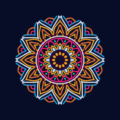 Colorful Mandala  Graphic Template 
