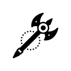 Black solid icon for millennium 