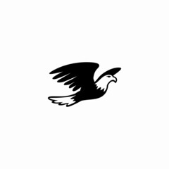 Obraz premium The eagle symbolizes power, freedom, courage and many characteristic qualities modern man aspires. The logo is designed in the classic negative space style