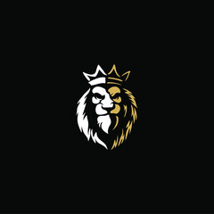 Lion king Head Logo Vector Template Illustration Design Mascot Animal