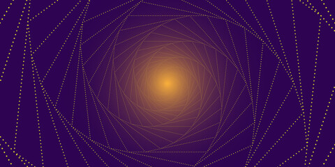 Abstract geometric transform effect pattern design on background gradient dark purple 