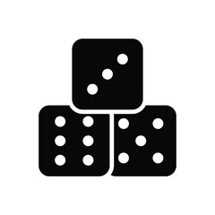 Black solid icon for dies