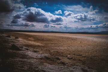 clouds over the beach