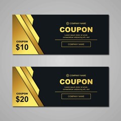 Elegant coupon card design template