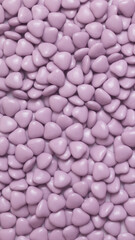 purple candy heart pattern, background. Monochrome.