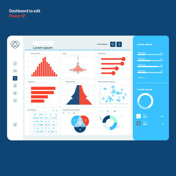 Analysis report. graphs. data visualization dashboard. EPS10