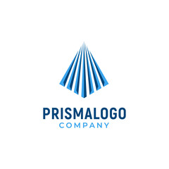 Fototapeta na wymiar Simple Abstract Prism Logo for Pyramid or Modern Building logo design