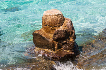 seascape with stone in water