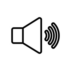 Volume icon vector illustration in line style about multimedia for any projects