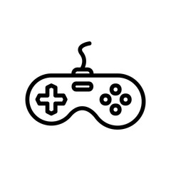 Joystick icon vector illustration in line style about multimedia for any projects