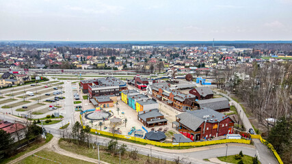 Obraz premium park rozrywki z lotu ptaka w Żorach na Śląsku