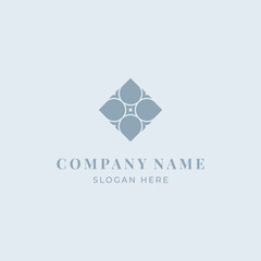 Logo for a beauty salon, clothing store, cosmetics, spa complex, hotel or natural food store. Boho style icon. Vector sign for business.