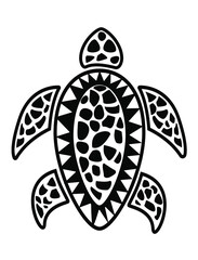 Sea turtle pattern inspired of Fiji and Pacific Islands traditional design elements.