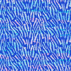 Abstract watercolor floral pattern on blue background