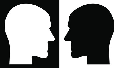people face silhouette

