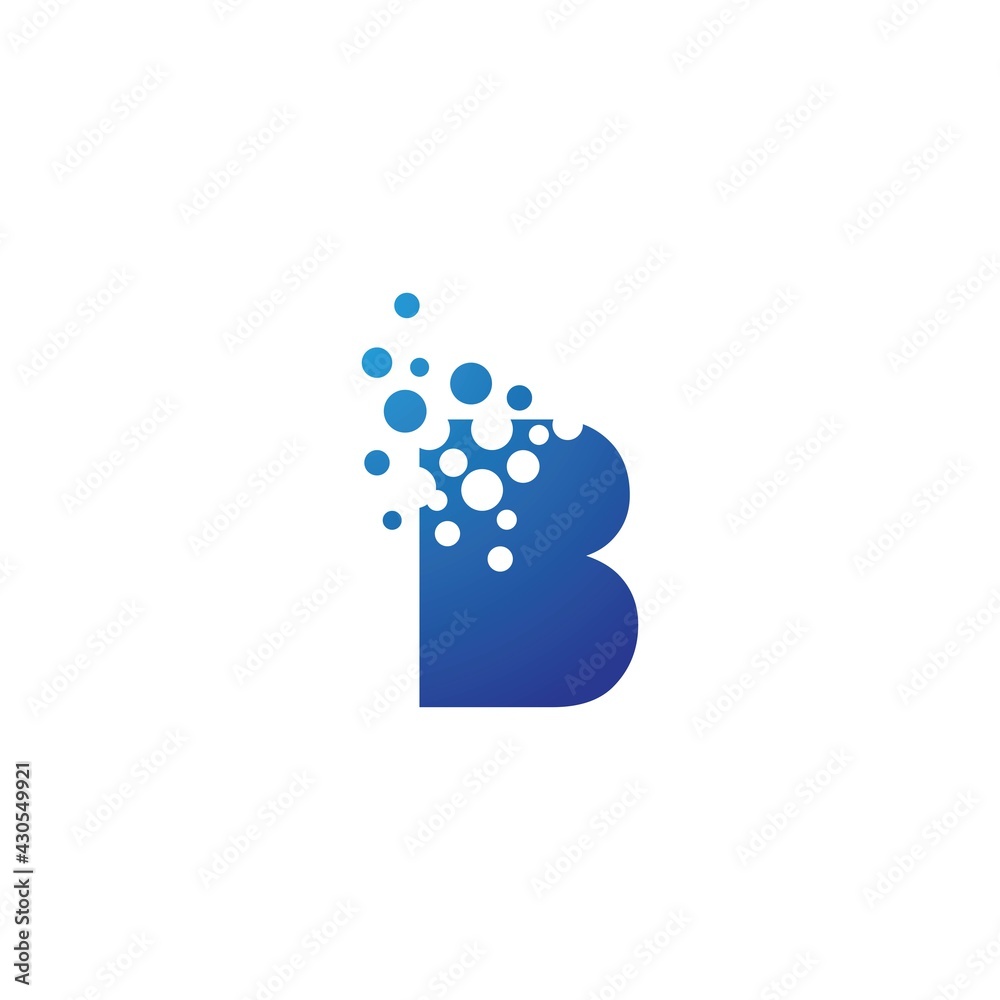 Sticker b letter pixel style