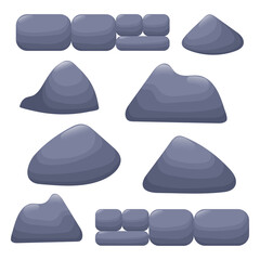 Set of stones and rocks.